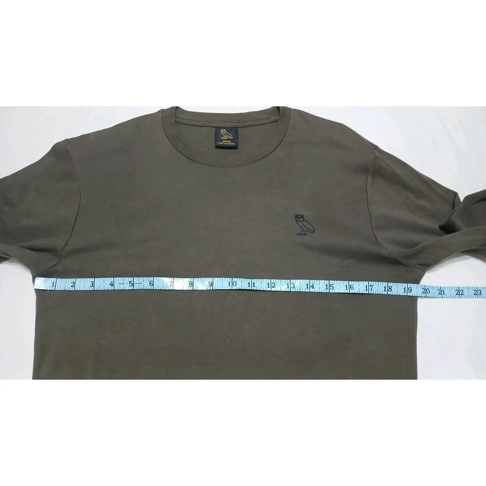 Octobers Very Own OVO Men's Green Long Sleeve Cotton Shirt Size‎ Medium - Picture 9 of 11